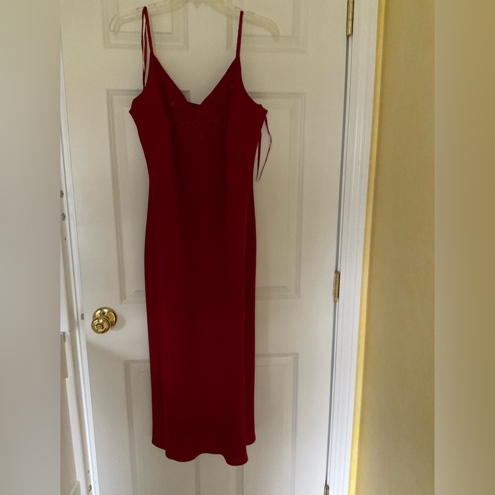 Elegant Red Evan Picone Sleeveless Dress